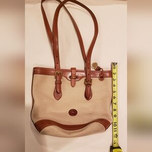 Vintage Dooney & Bourke white pebble leather